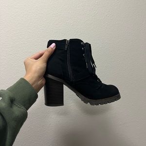Black Heeled Ankle Boots